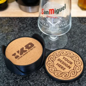 Cork Inlay Personalised Coaster